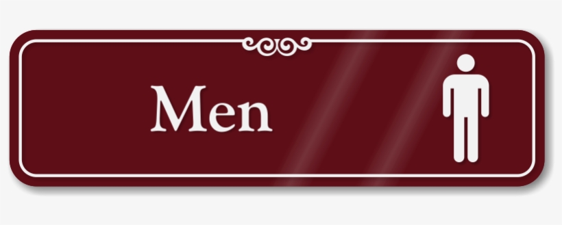 Men Bathroom Sign - Sign, transparent png