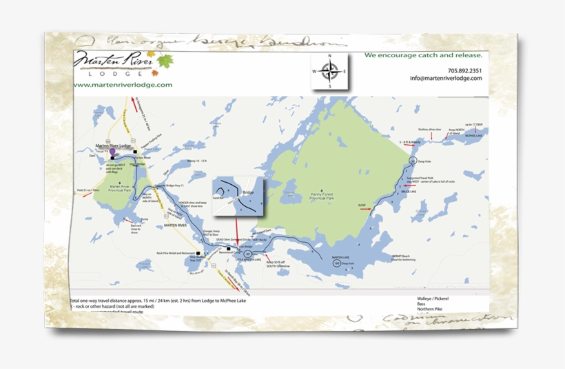 Beautiful Marten River Water System - Marten River Lodge Map, transparent png