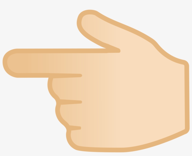 Backhand Index Pointing Left Light Skin Tone - Illustration, transparent png
