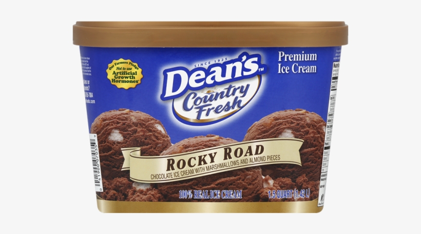 Dean's Country Fresh Premium Rocky Road Ice Cream - Dean's Ice Cream Flavors, transparent png