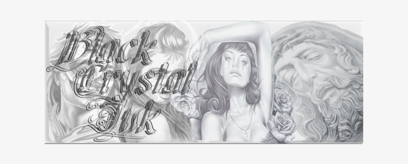 Black Crystal Ink Tattoos Png Free Stock - Ink, transparent png