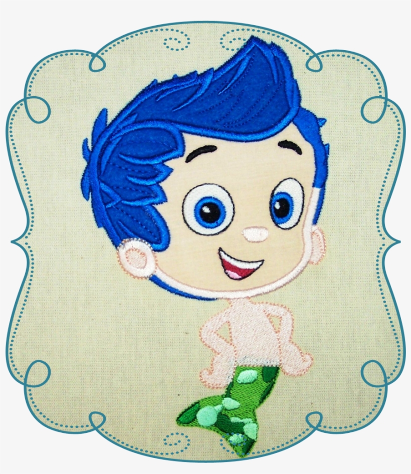 Bubble Guppies Applique Machine Embroidery Design Pattern - Infant, transparent png