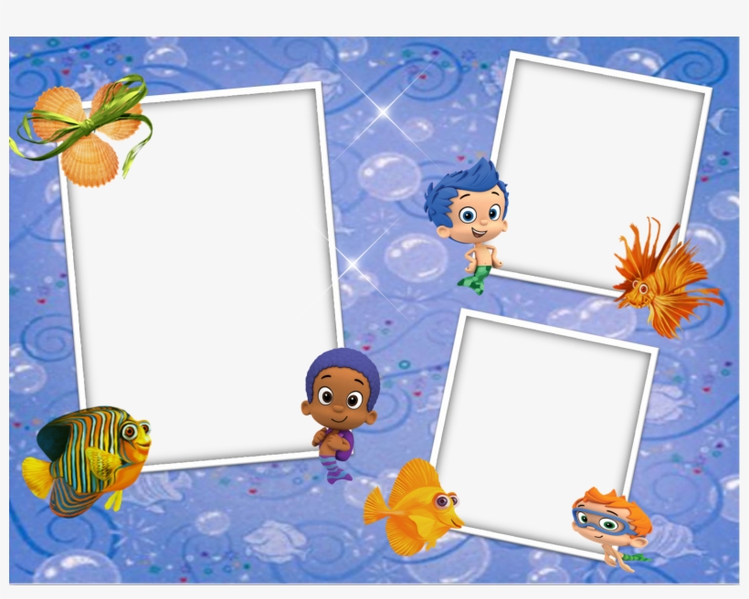 Free Bubble Guppies Png - Fotomontaje De Amor Marco Frame Png, transparent png