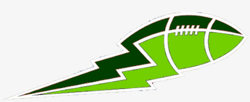 Lime Green And Green Football Lightning Big - Lightning Football, transparent png