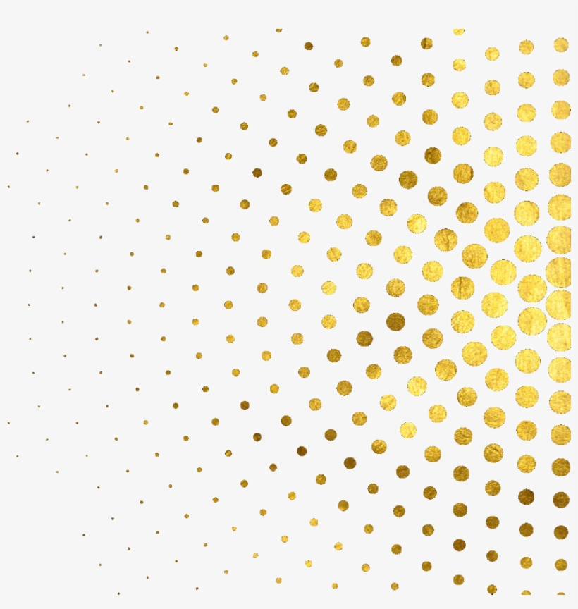 Ftestickers Abstract Dots Golden Goldglitter Goldendots - Polka Dot, transparent png