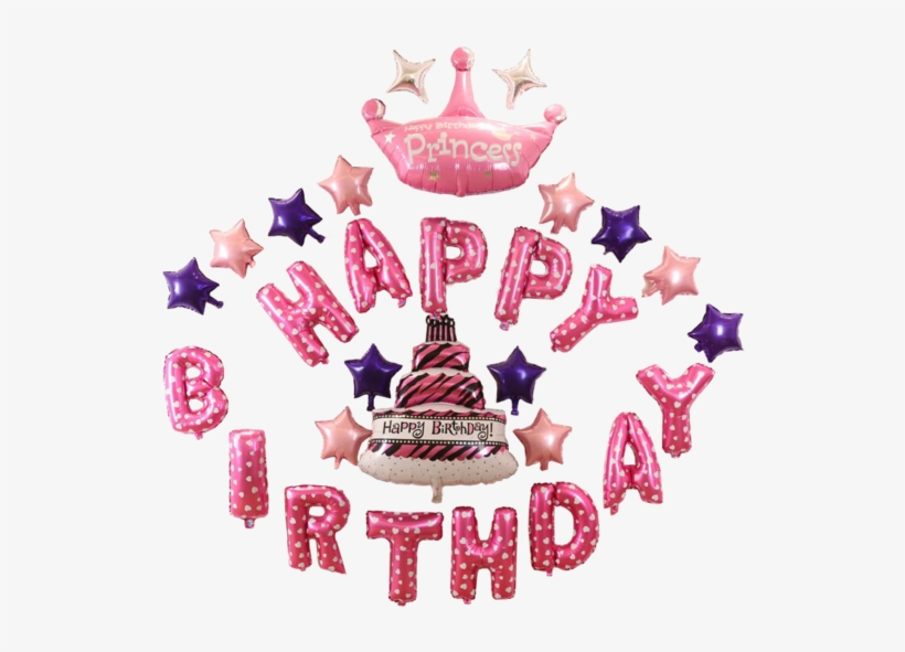 Happy Birthday Girl Princess Balloon Party Set - Happy Birthday Images Girl, transparent png