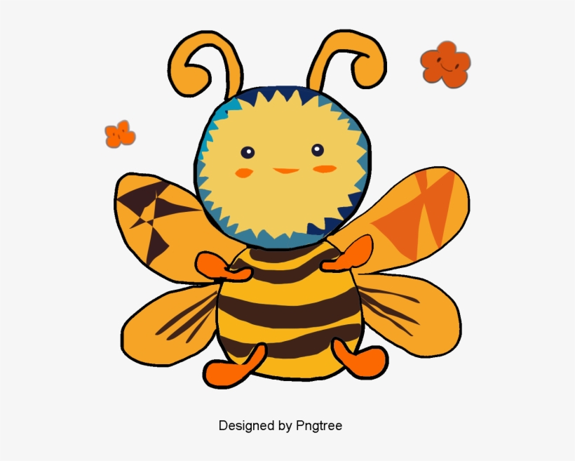 Beautiful Cool Cartoon Cute Hand-painted Animal Bees, - Psd, transparent png