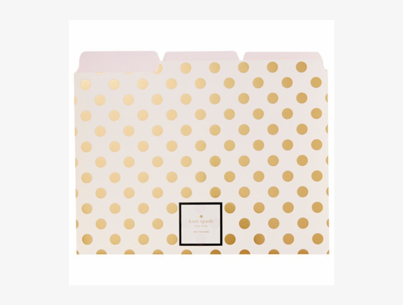 Kate Spade New York File Folders, Gold Dots Kate Spade Gold Foil Dots