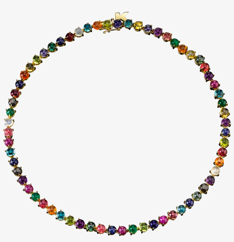 18k Gold Dots Necklace - Necklace, transparent png