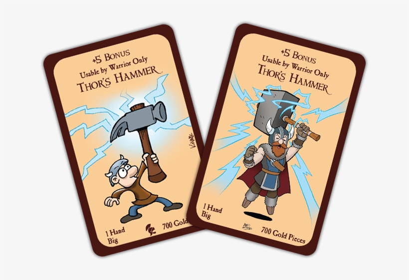 Thor's Hammer Card By John Kovalic And Mike Luckas - Munchkin Legends, transparent png