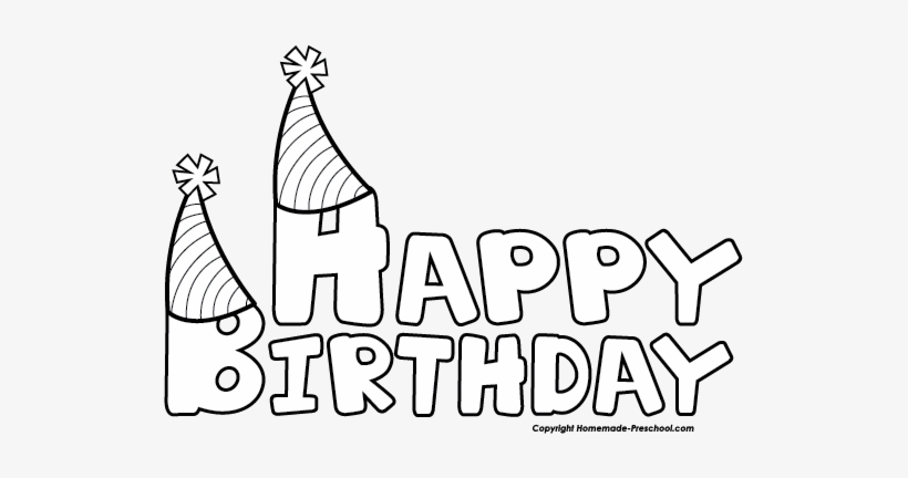 Click To Save Image - Happy Birthday Clip Art Black And White, transparent png