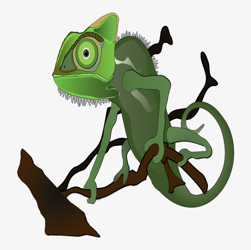 Free Clip Art Forest Animals - Chameleon Clip Art, transparent png