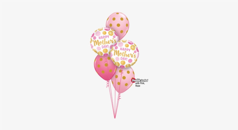 Mother's Day Gold Dots Balloon Bouquet - Balloon, transparent png