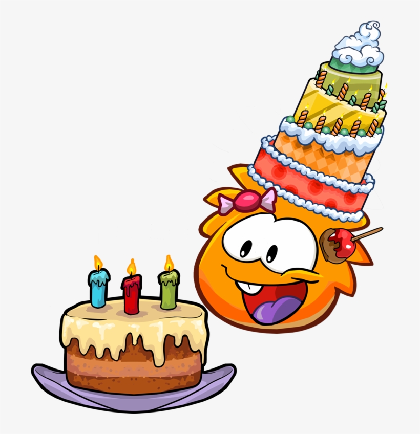 Happy Birthday Orange Puffle - Club Penguin Puffle Birthday, transparent png