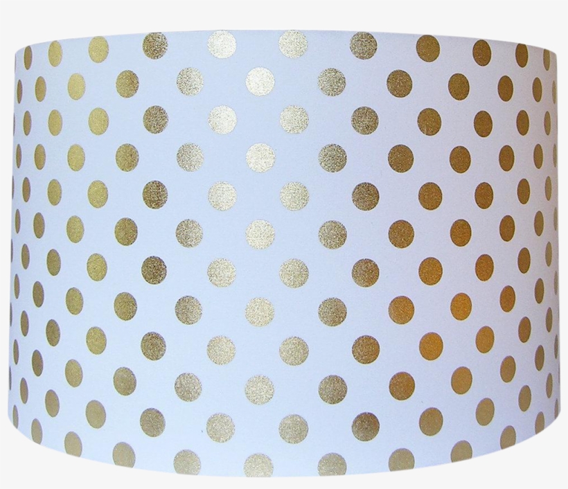 Gold Dot Fabric Drum Lamp Shade - Circulo Ondulado Blanco Png, transparent png