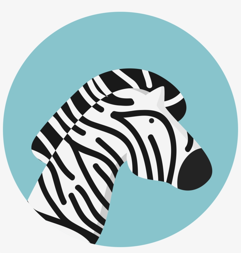 Open - Cartoon Zebra, transparent png