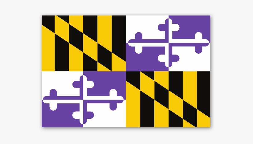 Ravens Maryland Flag Sticker - Maryland State Flag, transparent png