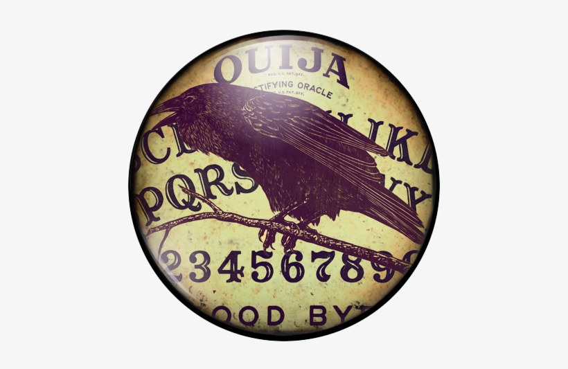 Medium Round Black With Ravens - Ouija Board, transparent png