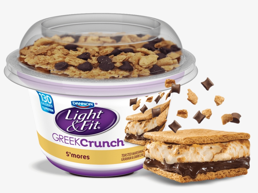 S'mores Nonfat Greek Yogurt Crunch - Light & Fit Light & Fit Yogurt, Nonfat, &, transparent png