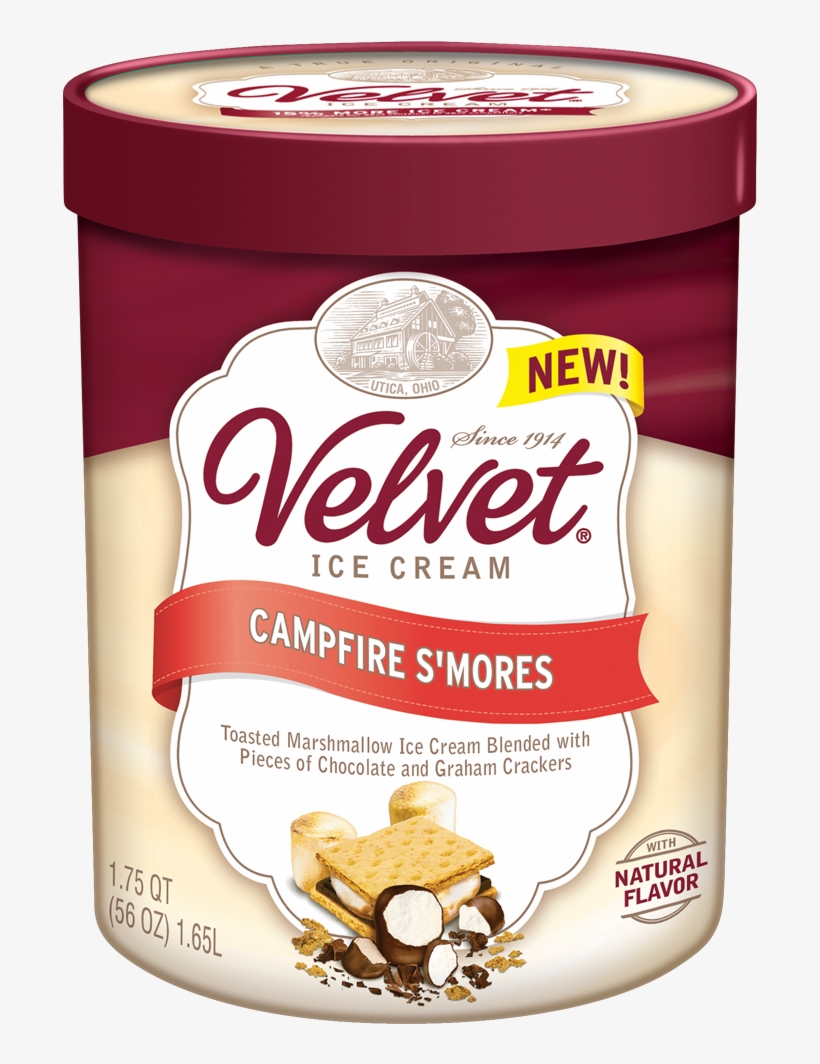 Campfire-smores - Velvet Ice Cream Pure Cinnamon, 1.75 Qt, transparent png