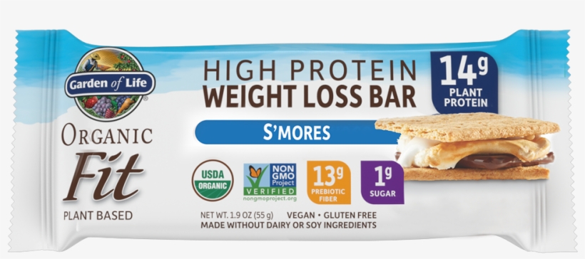 Garden Of Life Organic Fit Protein Bars, S'mores Flavor, - Garden Of Life Fit Plant Based High Protein Weight, transparent png