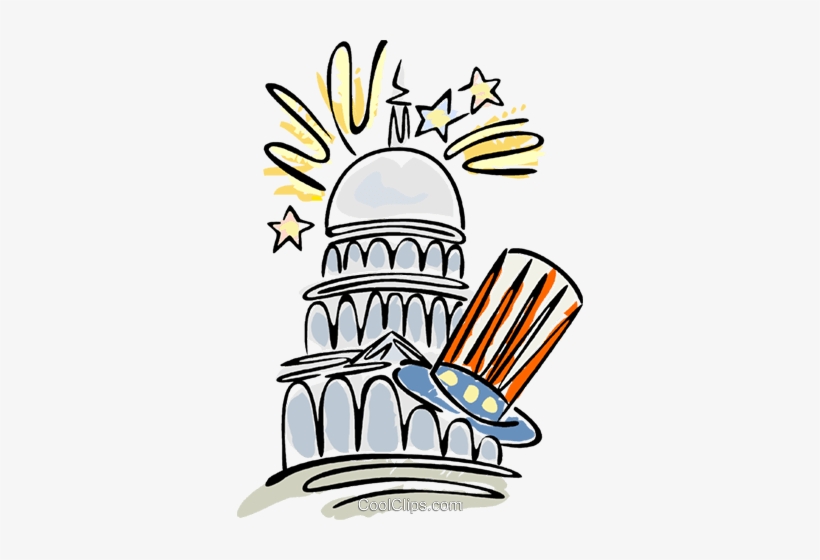 Capitol Building With Uncle Sam's Hat Royalty Free, transparent png