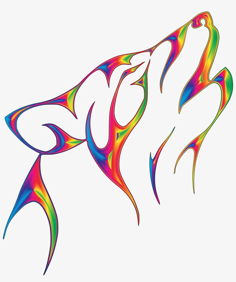 Flame Tribal Wolf No Background, transparent png
