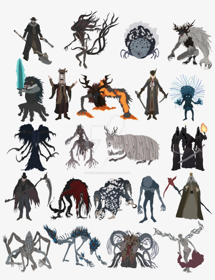 Bloodborne Bosses By Digitalcleo Deviantart Com On - Bloodborne Bosses, transparent png