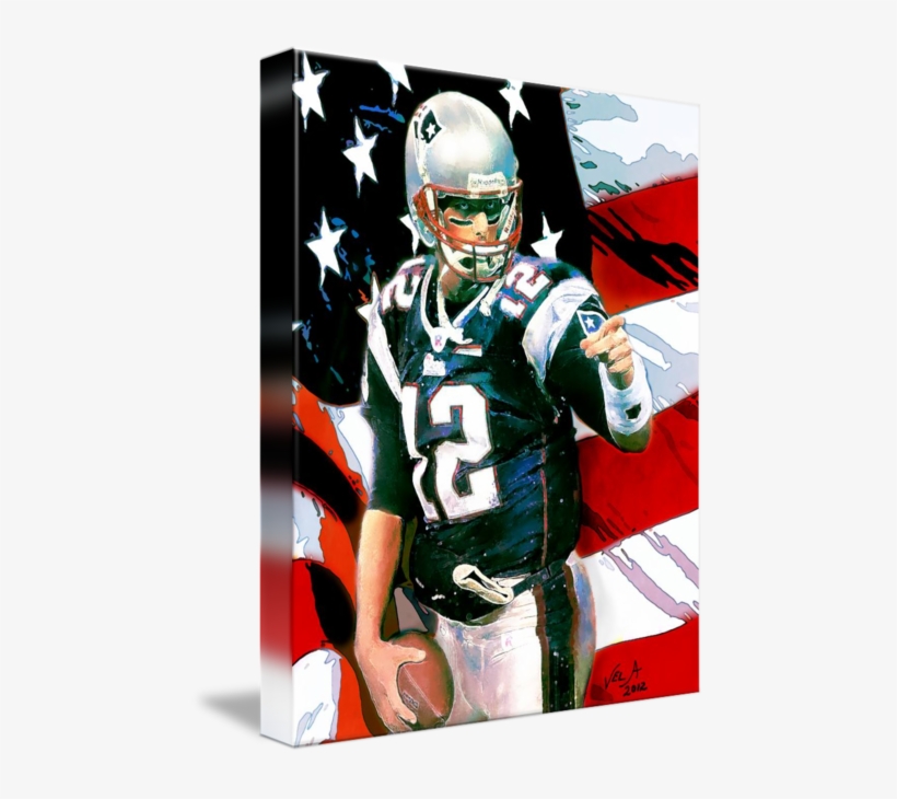 Tom Brady Patriots Png Image Royalty Free Stock - Gallery-wrapped Canvas Art Print 16 X 20 Entitled Nfl,, transparent png
