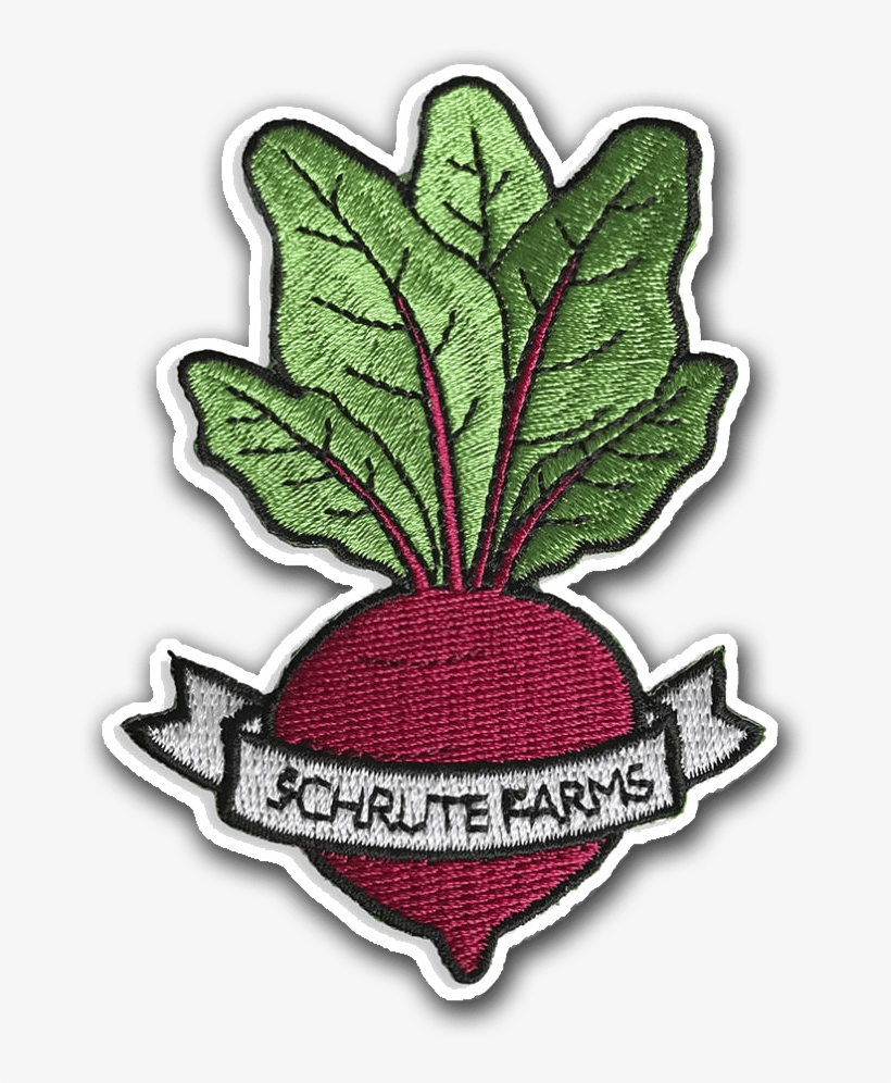 Schrute Farms Embroidered Beet - Farm, transparent png