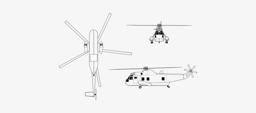 Orthographically Projected Diagram Of The Sh-3 Sea - Sikorsky S 61a 4 Diagram, transparent png