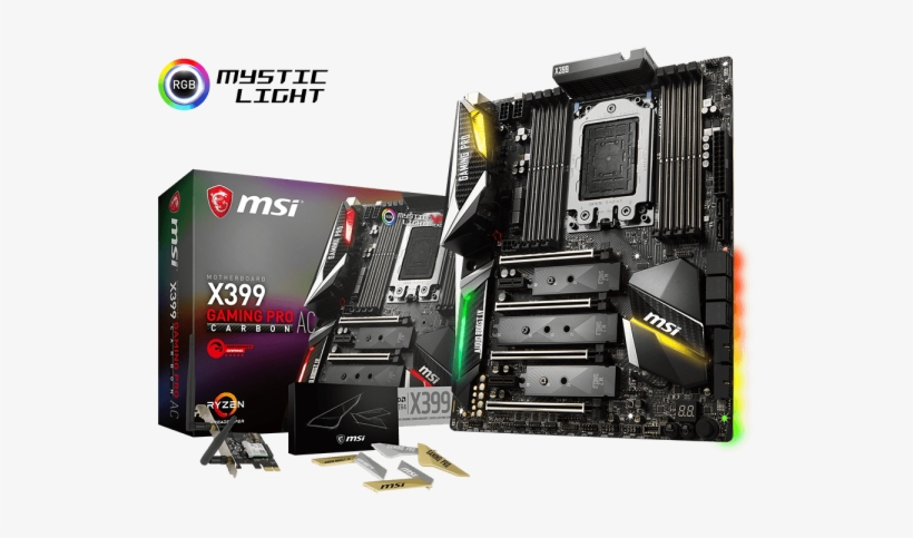 Amd X399 Motherboard X399 Gaming Pro Carbon Ac - Msi B350 Tomahawk Plus, transparent png