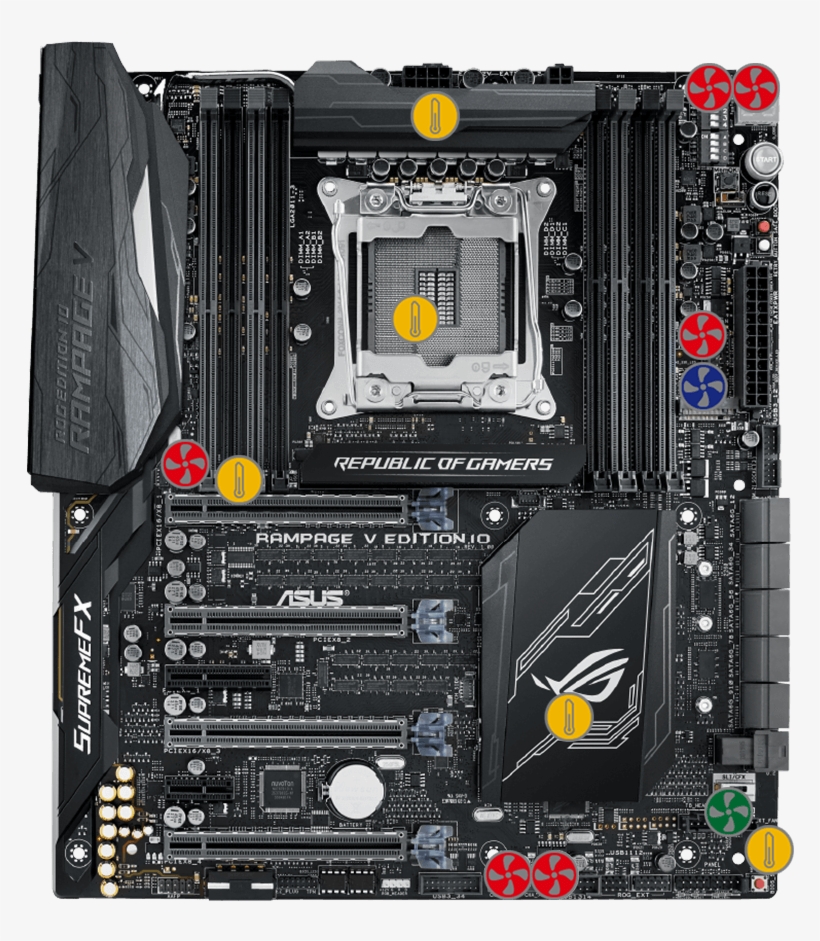 Cooler By Design - Asus Rog Rampage V Edition 10 - Motherboard - Extended, transparent png