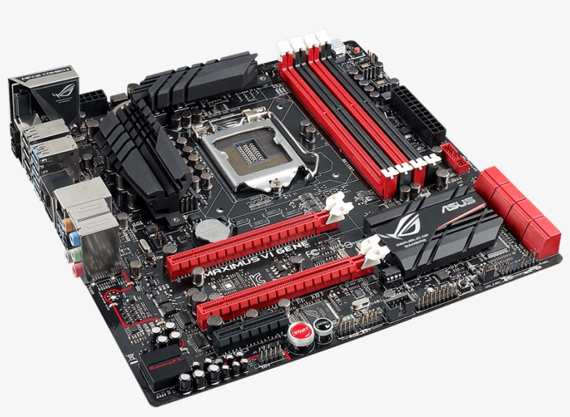Asus Republic Of Gamers Launches Three Z87 Gaming Motherboards - Asus Maximus Vi Gene Micro Atx Motherboard - Lga1150, transparent png