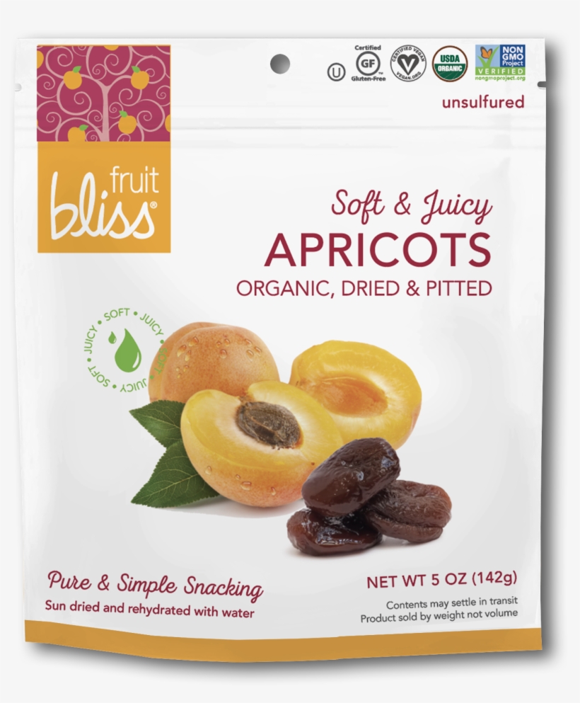 Organic Turkish Apricots 5 Oz - Fruit Bliss - Organic Turkish Apricots - 5 Oz., transparent png