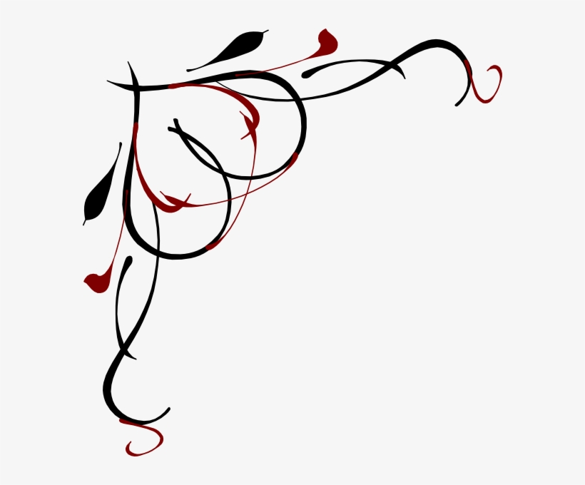 Corner Border Cliparts Red And Black Border Design 588x600 PNG