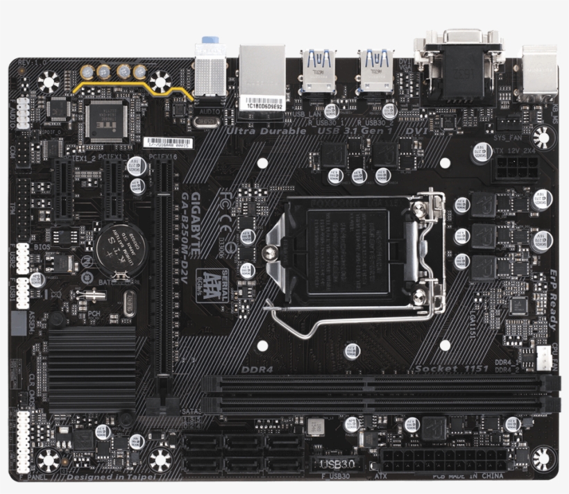 Png Original - Gigabyte Ga-b250m-d2v Intel B250 Lga 1151 (socket H4), transparent png