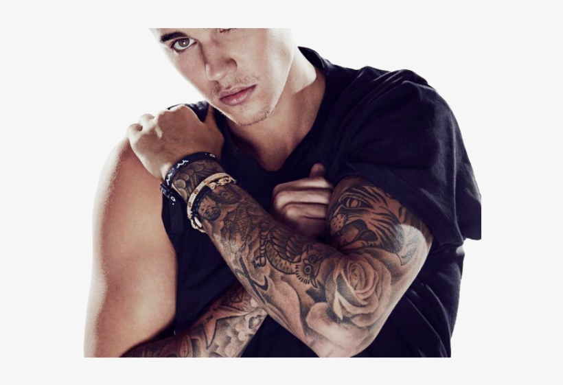 Justin Bieber Png Transparent Images - Justin Bieber 2016 Tattoo Sleeve, transparent png