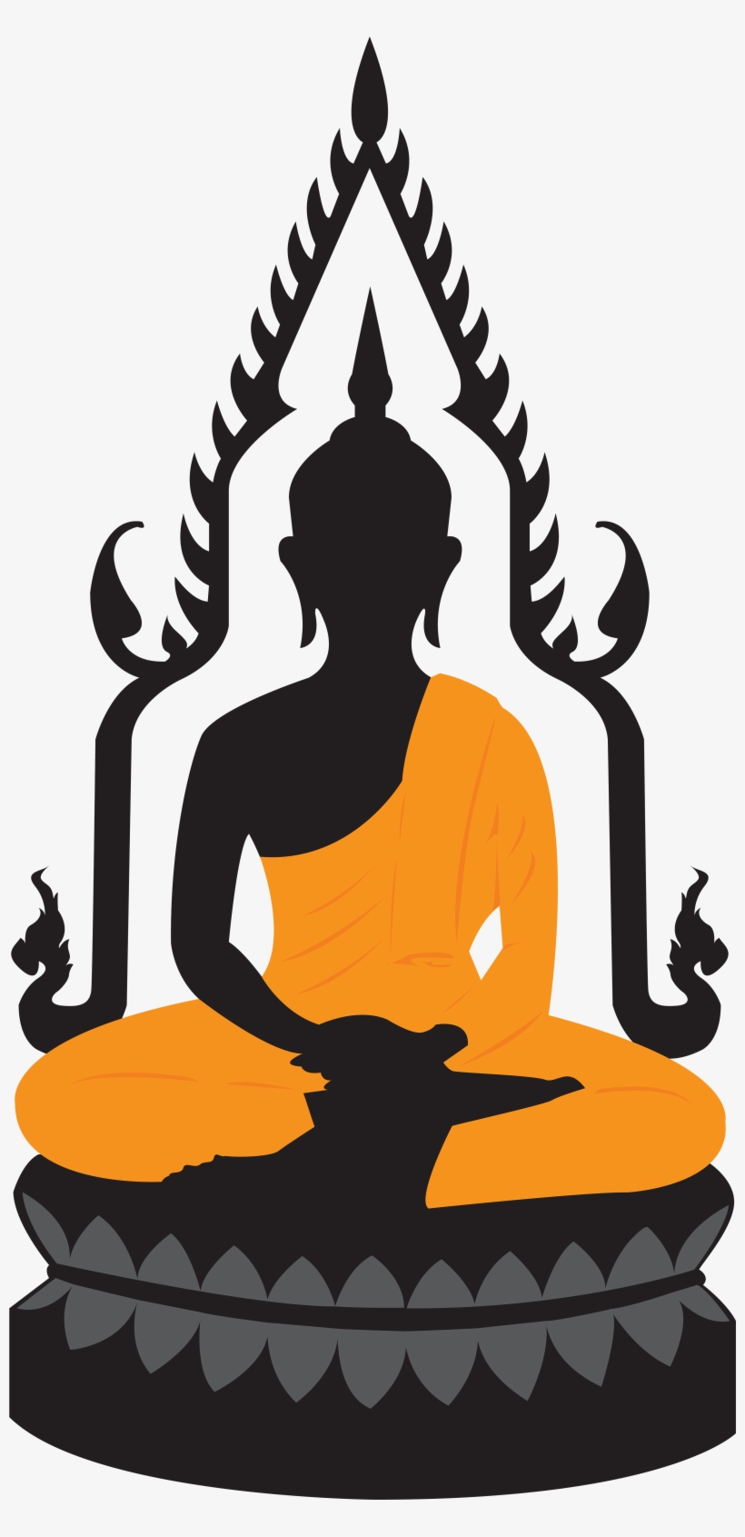 Buddha Lotus Statue Png Clip Art - Buddhism, transparent png