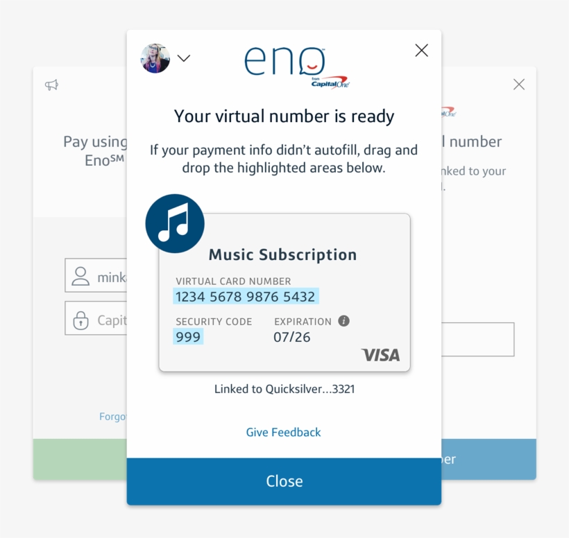 Capital One Virtual Card, transparent png