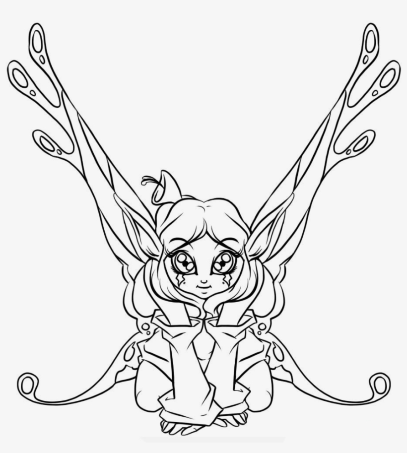 Cute Fairy Lines- Transparent Background By Dawnieda - Line Drawing No Background, transparent png