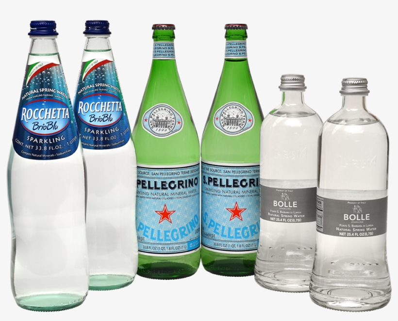 6 Water Bottle Group 3 - Italian Sparkling Water Bottle, transparent png