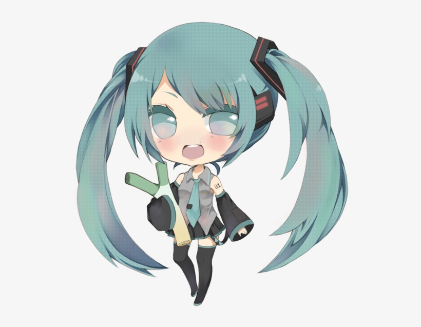 I Have Never Found A Girl Who Liked Anime Attractive - Miku Chibi Transparent Bg, transparent png