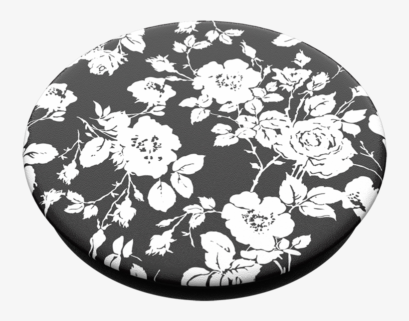 Monochrome Rose, Popsockets - Popsockets, transparent png