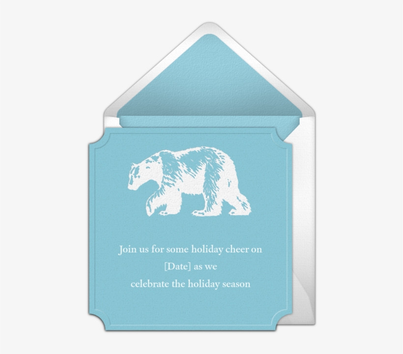 Polar Bear Online Invitation From Punchbowl - Polar Bear, transparent png
