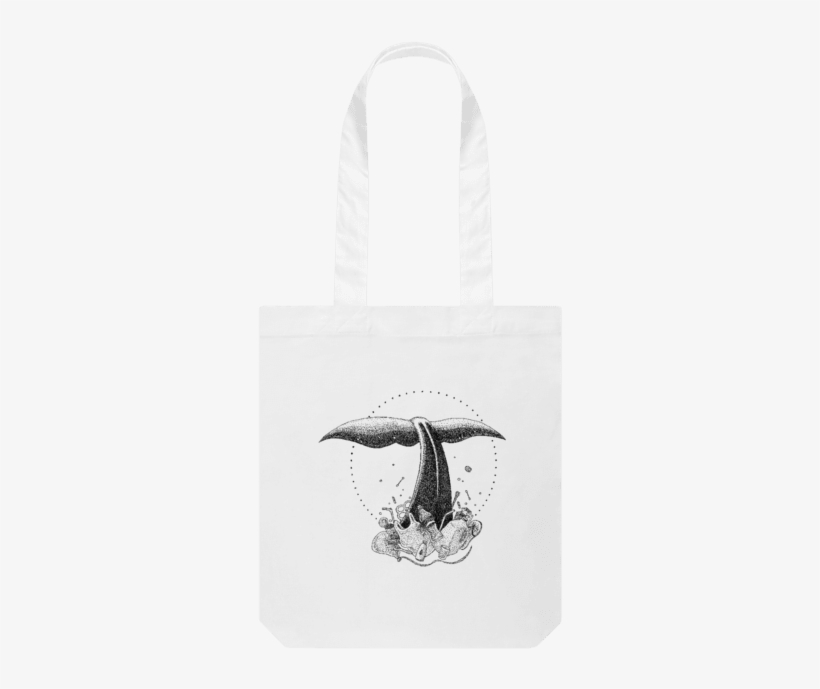 White Plastic Whale Tail Totebag - Tote Bag, transparent png