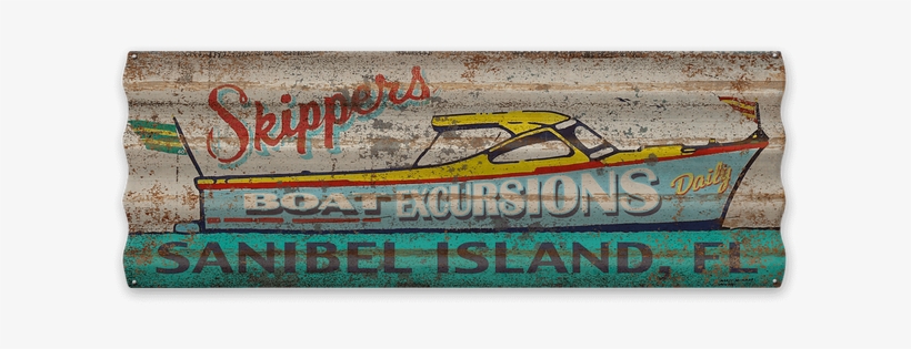 View Zoom Skippers Boat Excursions Corrugated Sign - Boat, transparent png