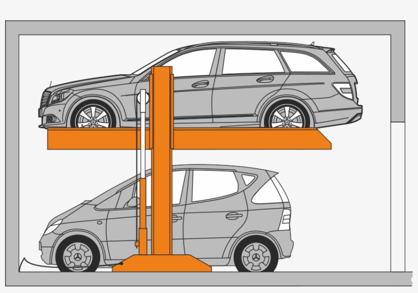 Three Level Stack Parker - City Car, transparent png