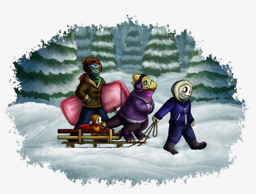 Snow Crunched Under Boots As The Kids Marched On Through - Painting, transparent png