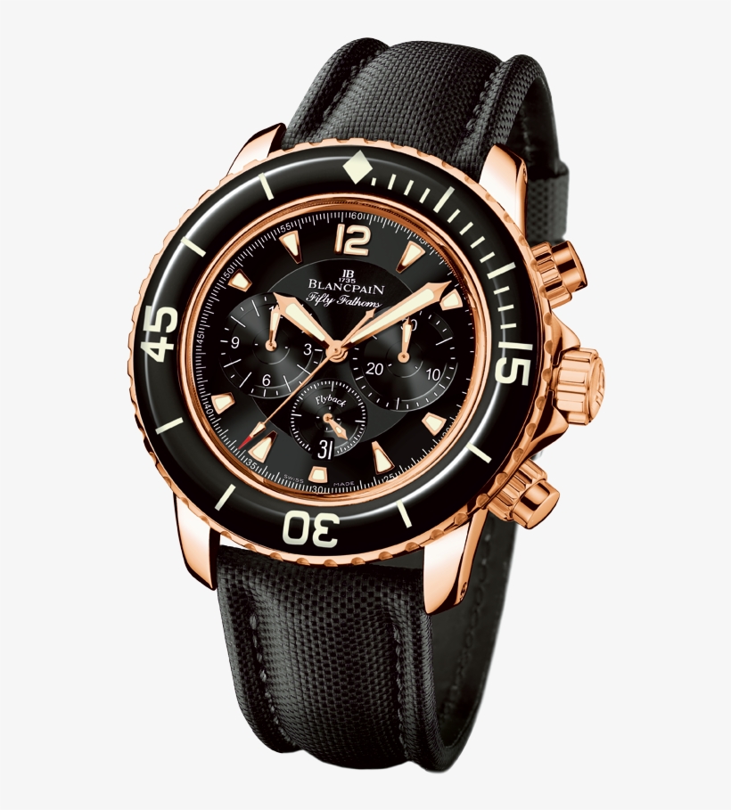 Blancpain Fifty Fathoms Flyback Chronograph Mens 5085f-3630-52, transparent png